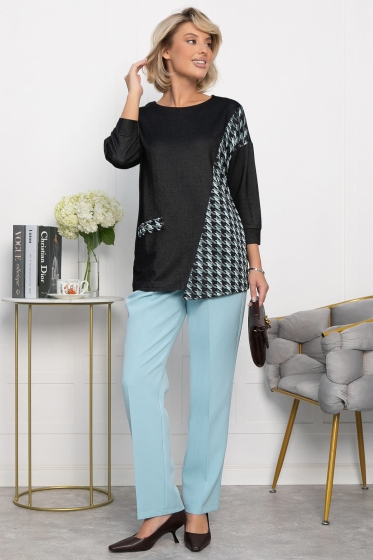 Джемпер Глория (графит/тиффани) Б12199-30