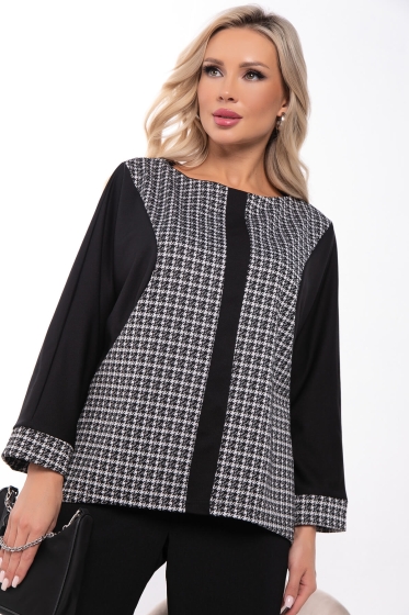 Джемпер "Взрывная волна" (блэк энд вайт) Б7559