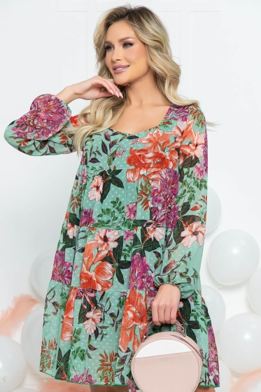 Платье "Милее всех" (яркие цветы) П5500