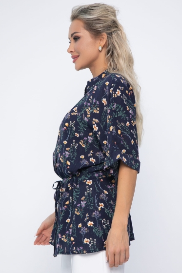 Блуза Мариша (синяя) Б13648-30М