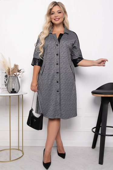 Платье "Маринетта" (гусиная лапка) П7122