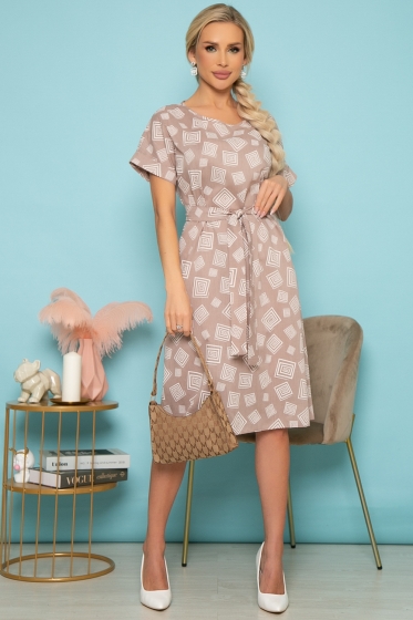 Платье "Бренди" (кофе с молоком) П3822