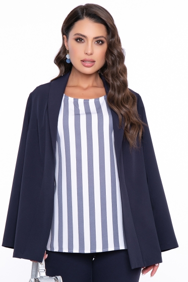 Блуза "Красотка" (серая полоска) Б2788