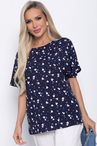 Блуза Морган (темно-синяя) Б10858