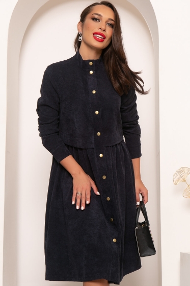 Платье "Муза" (темно-синее) П4117