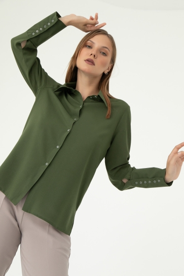 Блуза "Вернисаж" НЬЮ (хаки) Б7135