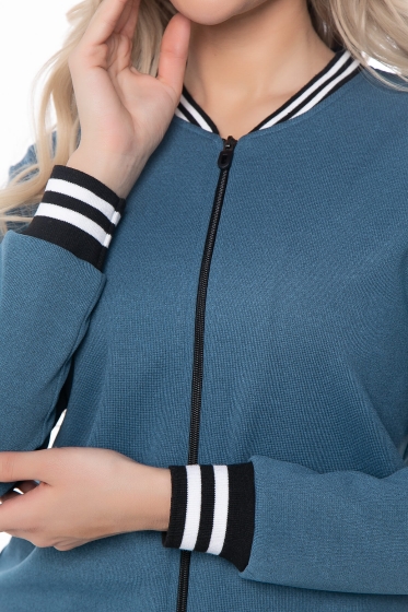 Бомбер "Игра со стилем" (серо-голубой) Б8697