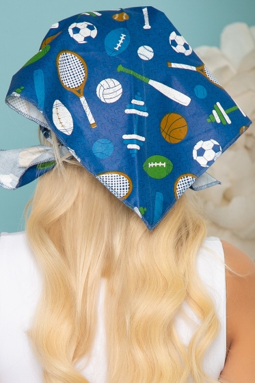 Косынка хлопковая (спорт, синяя) К8
