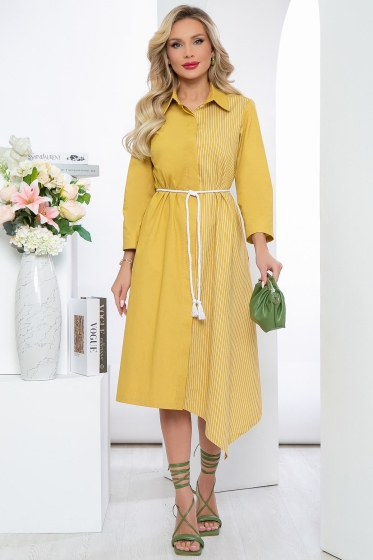 Платье "Бэлла" (горчица) П5418