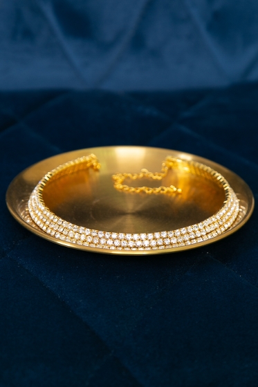 Чокер (стразы, золото)