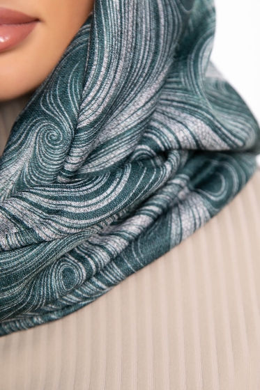 Снуд (темно-зеленый/узоры) СТ20