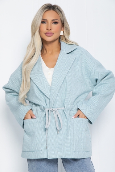 Пальто- пиджак (голубое) Б12398-7