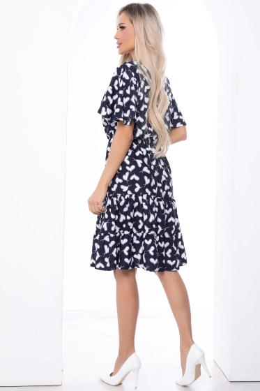 Платье "Моё сердце" (тёмно-синее) П8758