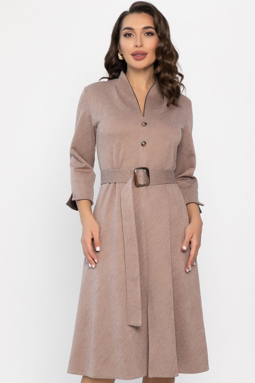 Платье трикотажное Дарьяна НЬЮ (бежевое) П14304-18М