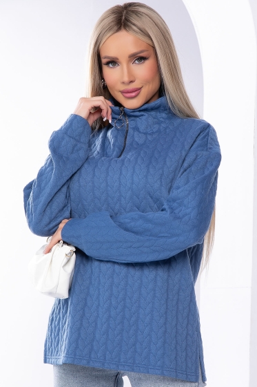 Джемпер "Игра по твоим правилам" (джинс) Б8217