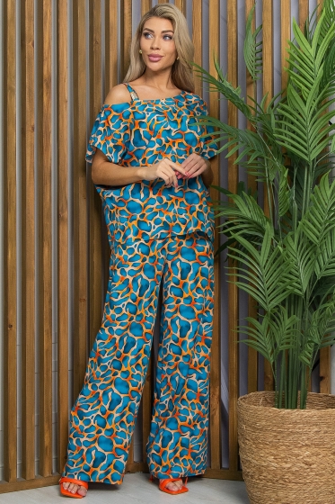 Костюм Асвари (голубо-оранжевый) К13457-5М