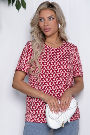 Блуза Эстель (красная) Б10340