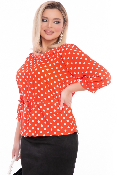 Блуза "Рио" (белый горох) Б3168