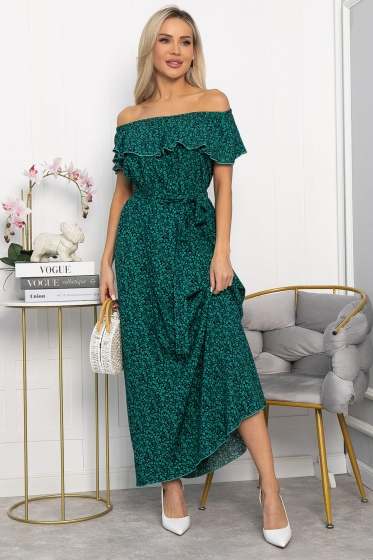 Платье Элинор макси (зеленое) П13759-12М