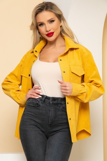 Рубашка "На пульсе моды" (горчица) Б4396