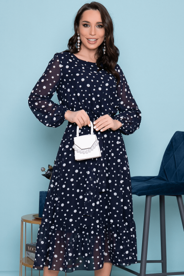 Платье "Флора" (блю) П3856