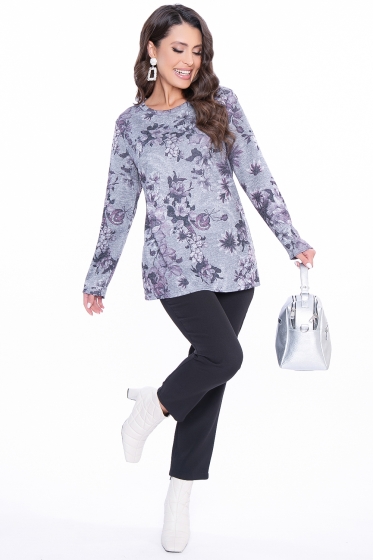 Джемпер "Вивьен" (серо-лиловый) Б2717