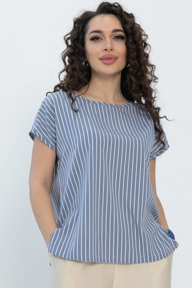 Блуза Покоряя сердца (джинс) Б13540-1М