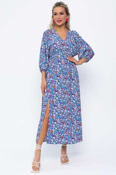 Платье Неповторимая (голубое) П13641-33М