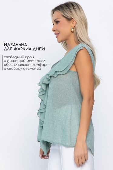 Блуза Поцелуй ветра (светло-зеленая) Б13895-7М