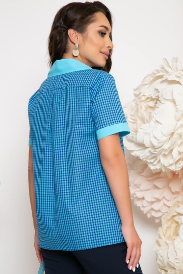 Рубашка "Классика" (голубая клетка) Б3858