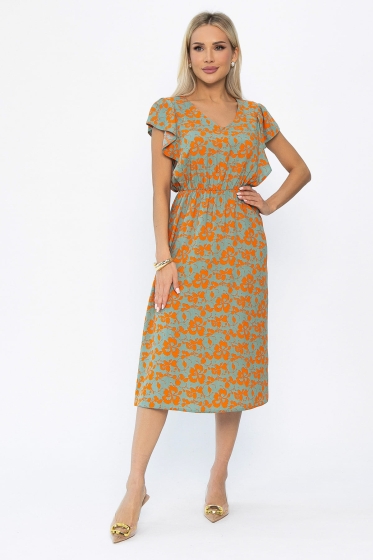 Платье Айлана (оранжевое) П13933-35М