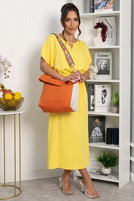 Сумка-торба Комби (молочно-оранжевая) СТ09