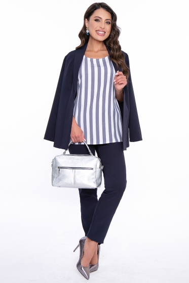 Блуза "Красотка" (серая полоска) Б2788