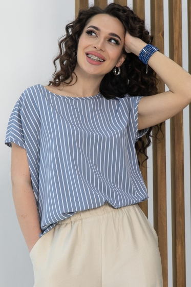 Блуза Покоряя сердца (джинс) Б13540-1М