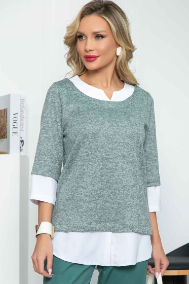 Джемпер "Нежный акцент" (олива) Б5366