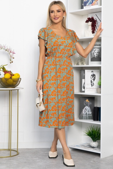 Платье Айлана (оранжевое) П13933-35М