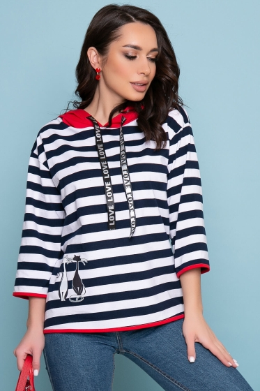 Футболка "Кэтс" (красный капюшон) Б3413