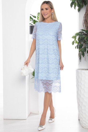 Платье Шантильи голубое П10122