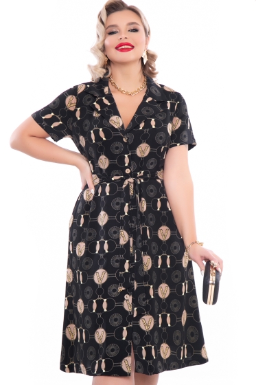 Платье-халат "Эстер" (блэк) П3149