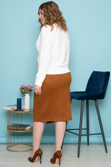 Юбка "Изящный силуэт" (каштан) Ю3266