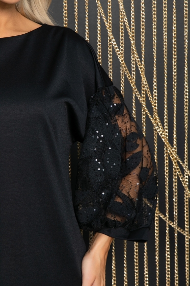 Платье Королева вечера (черное) П11588
