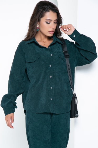 Рубашка "На пульсе моды" (изумруд) Б2671