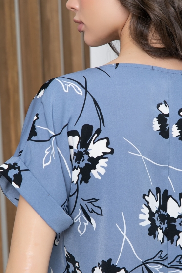 Блуза "Амади" (джинс) Б5677