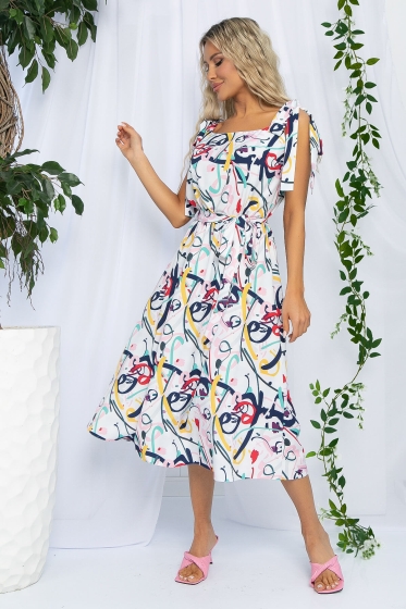 Платье Улыбка (белое) П12915-19М