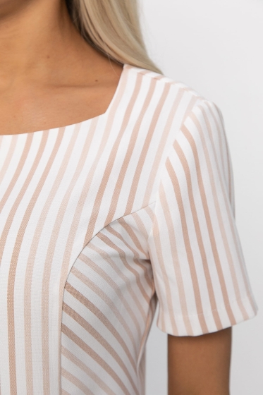 Платье Европейский шик (бежевое) П13752-19М