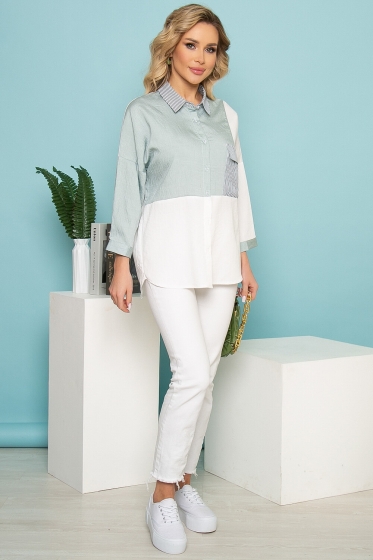 Блуза "Венеция" (олива) Б3419