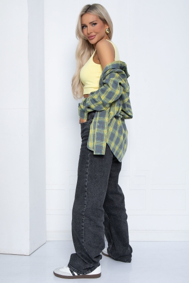 Рубашка Денни НЬЮ (серо-желтая) Б12873-7М