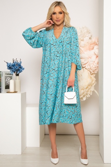 Платье "Нимфа" (бирюза) П3843