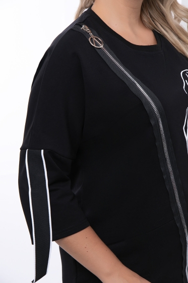 Платье "Ким" (блэк) П7025