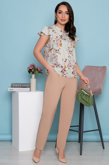 Блуза "Прекрасная незнакомка" (фисташка) Б3394